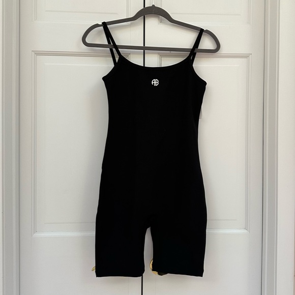 Anine Bing Sport Black Workout Spandex Romper - Picture 11 of 14